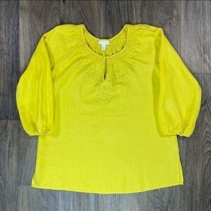 100% Linen Charter Club Linen Blouse